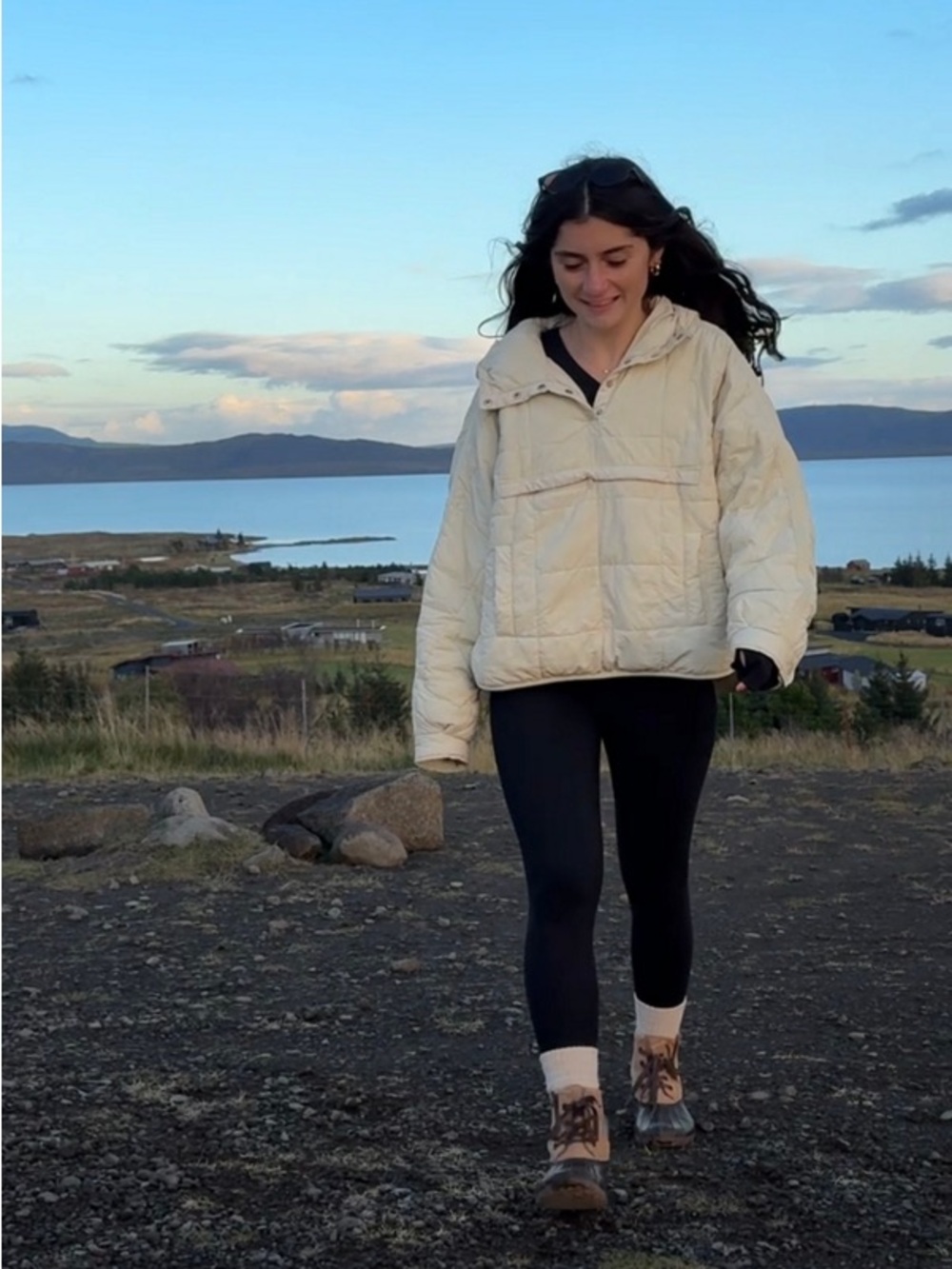 FP Movement Pippa Packable Pullover Puffer Light Yellow Anorak Pullover Jacket - Picture 6 of 11